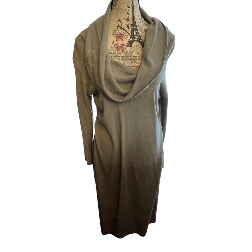 Connected Apparel Light Gray Sweater Dress